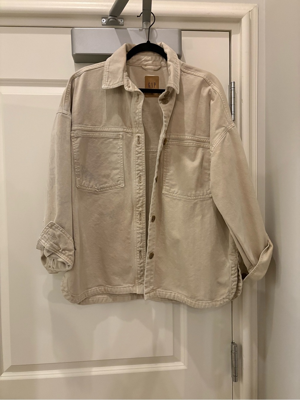 GAP Cream Denim Overshirt Jacket